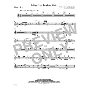 Bridge Over Troubled Water (arr. Mark Hayes) - Oboe 1,2