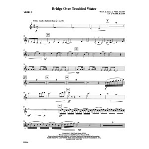 Bridge Over Troubled Water (arr. Mark Hayes) - Violin 1