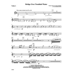 Bridge Over Troubled Water (arr. Mark Hayes) - Violin 2