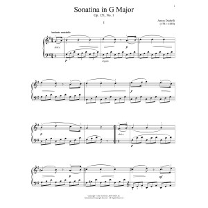 Sonatina In G Major, Op. 151, No. 1