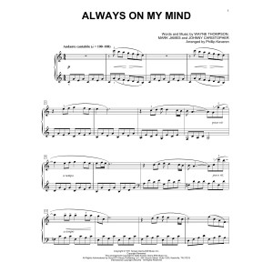 Always On My Mind [Classical version] (arr. Phillip Keveren)