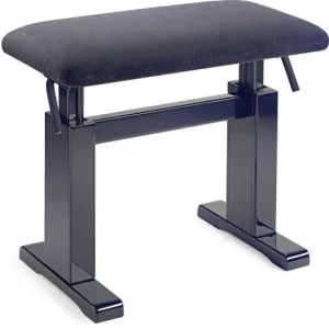 Stagg PBH 780 Banquette Piano Noir Brillant Velours Noir