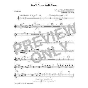 You'll Never Walk Alone (from Carousel) (arr. Mac Huff) - Tenor Sax