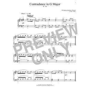Contradance In G Major, K. 15e