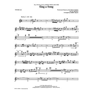Sing A Song (arr. Kirby Shaw) - Tenor Sax