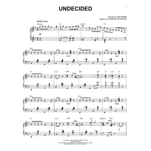 Undecided [Jazz version] (arr. Brent Edstrom)