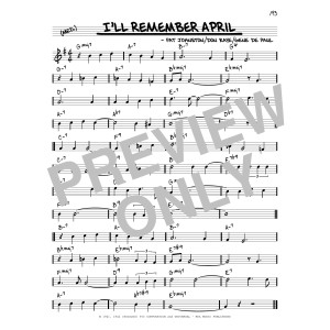 I'll Remember April [Reharmonized version] (arr. Jack Grassel)
