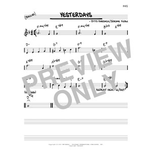Yesterdays [Reharmonized version] (arr. Jack Grassel)