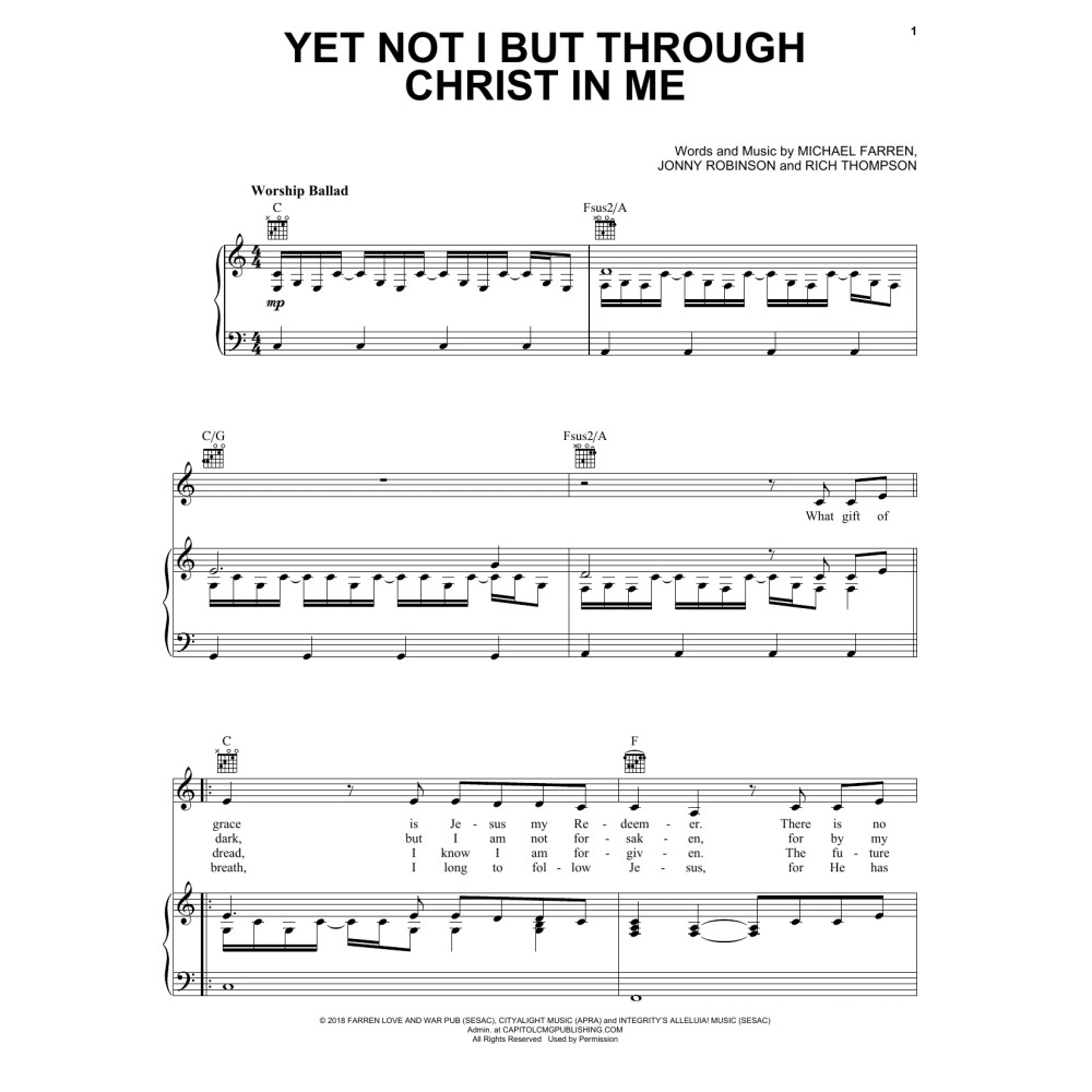 Yet Not I But Through Christ In Me