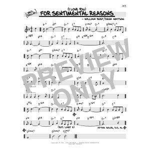 (I Love You) For Sentimental Reasons [Reharmonized version] (arr. Jack Grassel)