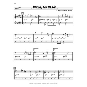 Ruby, My Dear [Reharmonized version] (arr. Jack Grassel)