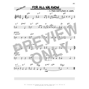 For All We Know [Reharmonized version] (arr. Jack Grassel)