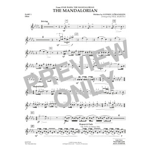 The Mandalorian (from Star Wars: The Mandalorian) (arr Paul Murtha) - Pt.1 - Oboe