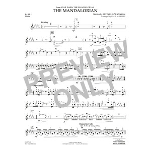 The Mandalorian (from Star Wars: The Mandalorian) (arr Paul Murtha) - Pt.1 - Violin