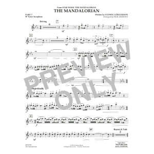 The Mandalorian (from Star Wars: The Mandalorian) (arr Paul Murtha) - Pt.3 - Bb Tenor Saxophone