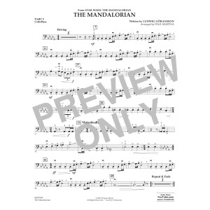 The Mandalorian (from Star Wars: The Mandalorian) (arr Paul Murtha) - Pt. 5 - Cello/Bass