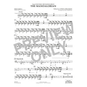 The Mandalorian (from Star Wars: The Mandalorian) (arr Paul Murtha) - Percussion 1