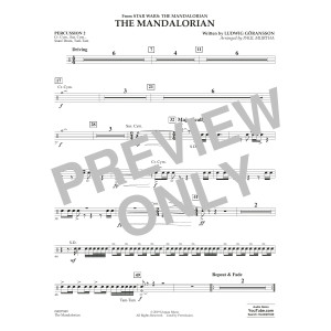 The Mandalorian (from Star Wars: The Mandalorian) (arr Paul Murtha) - Percussion 2