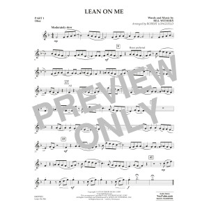 Lean on Me (arr. Robert Longfield) - Pt.1 - Oboe