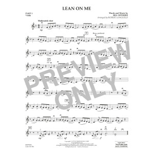 Lean on Me (arr. Robert Longfield) - Pt.1 - Violin