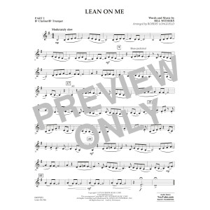 Lean on Me (arr. Robert Longfield) - Pt.2 - Bb Clarinet/Bb Trumpet