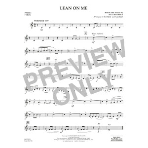 Lean on Me (arr. Robert Longfield) - Pt.3 - F Horn