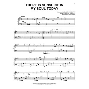 There Is Sunshine In My Soul Today