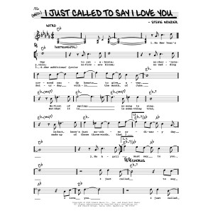 I Just Called To Say I Love You