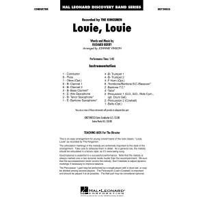 Louie, Louie (arr. Johnnie Vinson) - Full Score