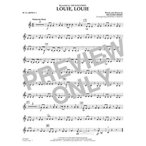 Louie, Louie (arr. Johnnie Vinson) - Bb Clarinet 2
