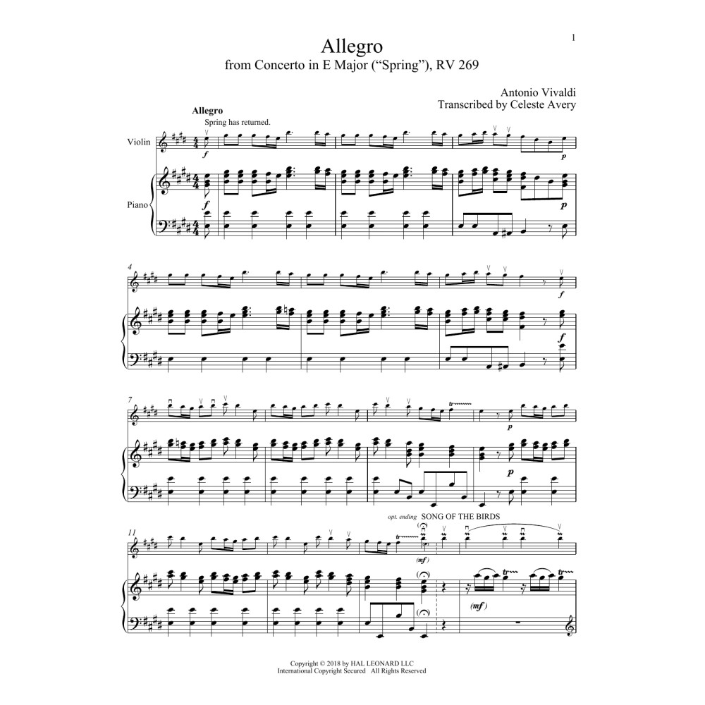 Allegro I, RV 269 ("Spring")