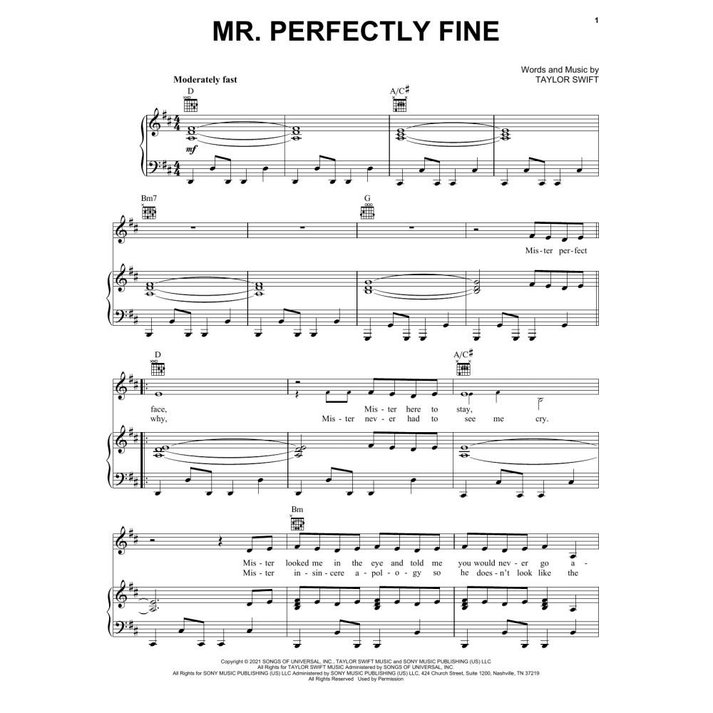 Mr. Perfectly Fine (Taylor's Version) (From The Vault)