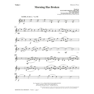 Morning Has Broken (New Edition) (arr. John Leavitt) - Violin 1