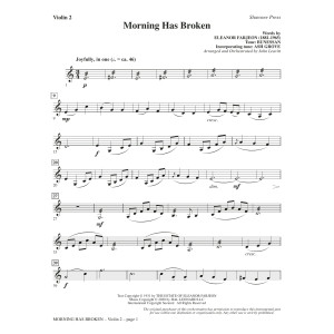 Morning Has Broken (New Edition) (arr. John Leavitt) - Violin 2