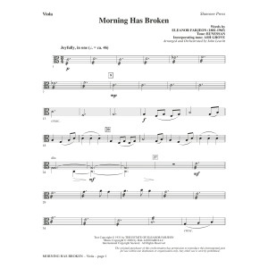 Morning Has Broken (New Edition) (arr. John Leavitt) - Viola