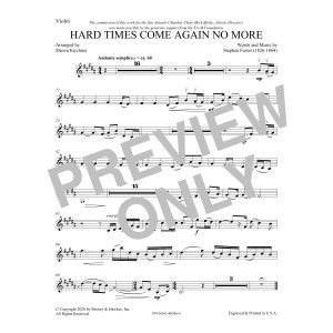 Hard Times Come Again No More (arr. Shawn Kirchner) - Violin