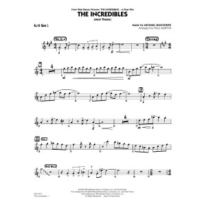 The Incredibles (arr. Paul Murtha) - Alto Sax 1