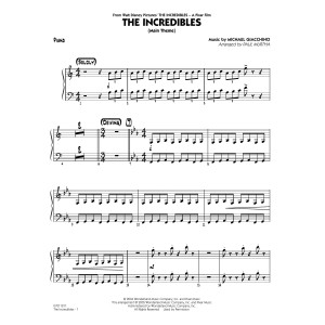 The Incredibles (arr. Paul Murtha) - Piano