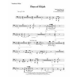 Days of Elijah (arr. Richard Kingsmore) - Trombone 3/Tuba
