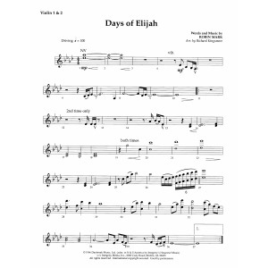 Days of Elijah (arr. Richard Kingsmore) - Rhythm