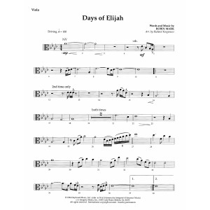 Days of Elijah (arr. Richard Kingsmore) - Violin I & II