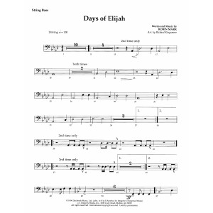 Days of Elijah (arr. Richard Kingsmore) - Bass Clarinet (Sub. Cello)
