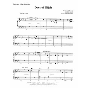 Days of Elijah (arr. Richard Kingsmore) - String Bass