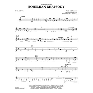Bohemian Rhapsody (arr. Paul Murtha) - Bb Clarinet 3