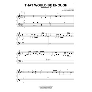 That Would Be Enough (from Hamilton)