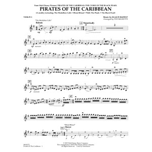 Pirates of the Caribbean (Medley) (arr. Ted Ricketts) - Violin 1