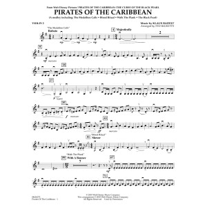 Pirates of the Caribbean (Medley) (arr. Ted Ricketts) - Violin 2