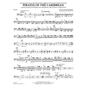 Pirates of the Caribbean (Medley) (arr. Ted Ricketts) - Cello