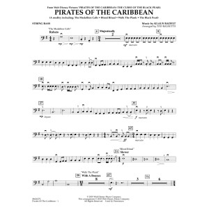 Pirates of the Caribbean (Medley) (arr. Ted Ricketts) - String Bass