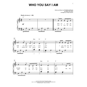 Who You Say I Am (arr. Phillip Keveren)